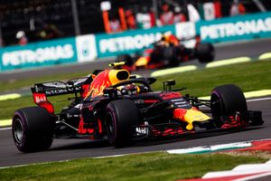 Max Verstappen, Red Bull Racing RB14, leads Daniel Ricciardo, Red Bull Racing RB14