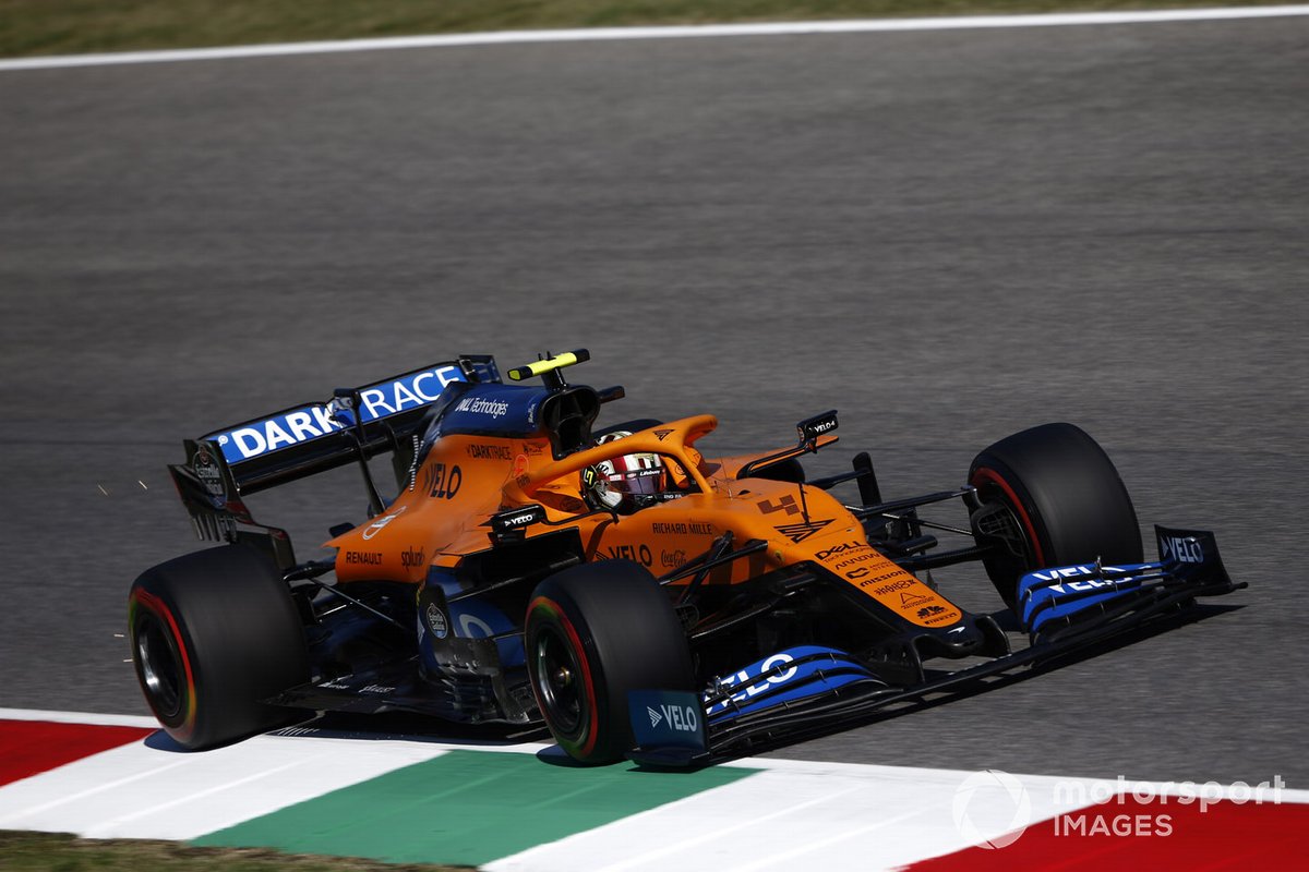 FP1から“ノリノリ”のノリス(第9戦トスカーナGPフリー走行1回目)