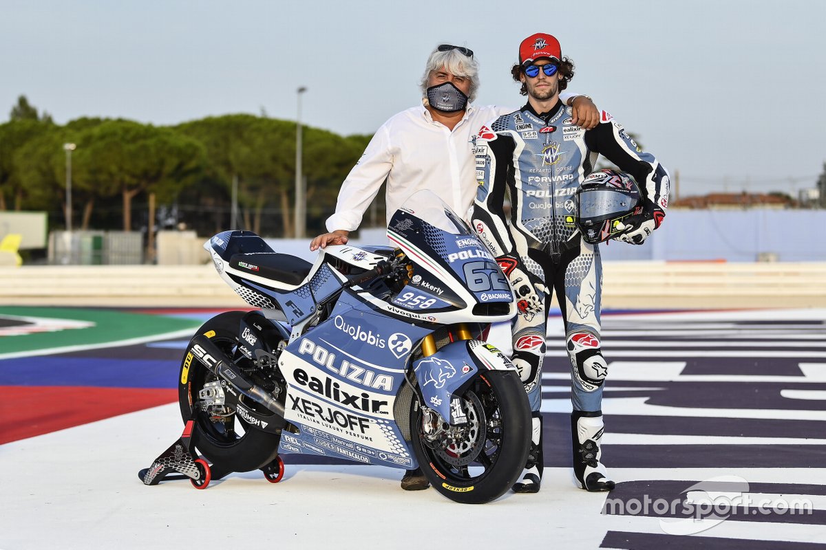 Simone Corsi, decoración especial de la moto Forward Racing para Misano