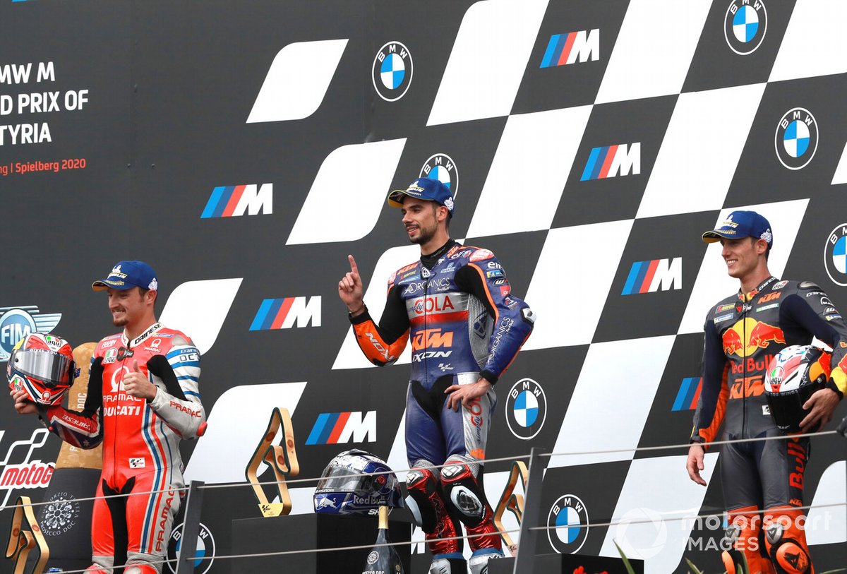 #5 GP de Styrie - Podium : Miguel Oliveira, Jack Miller, Pol Espargaró