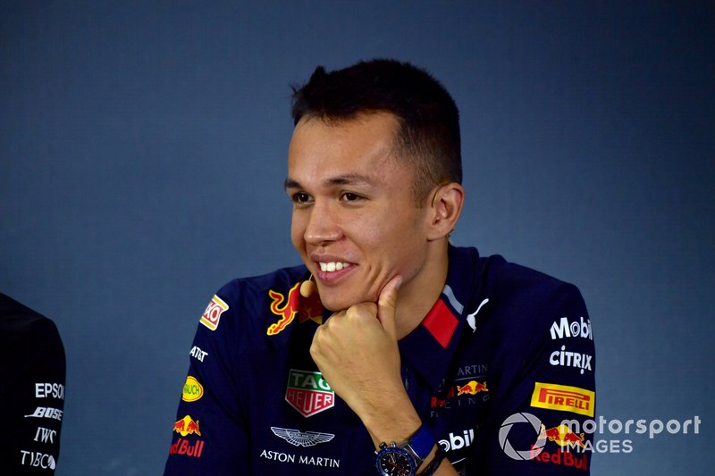 Alex Albon, Red Bull Racing in the Press Conference