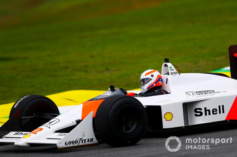 Martin Brundle, Sky TV driving the McLaren MP4/4