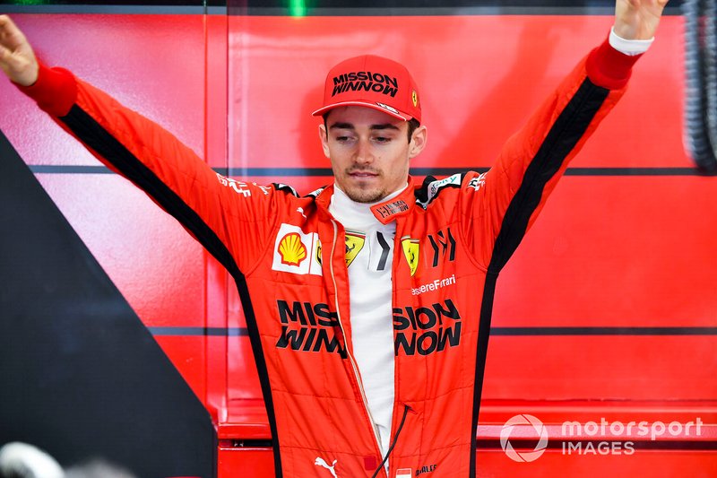 Charles Leclerc, Ferrari in the garage