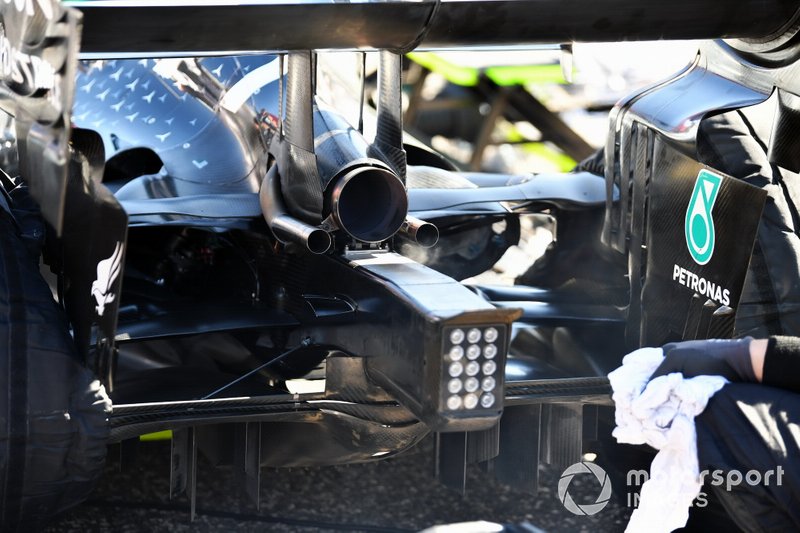 Dettaglio della monoposto di Valtteri Bottas, Mercedes AMG W10