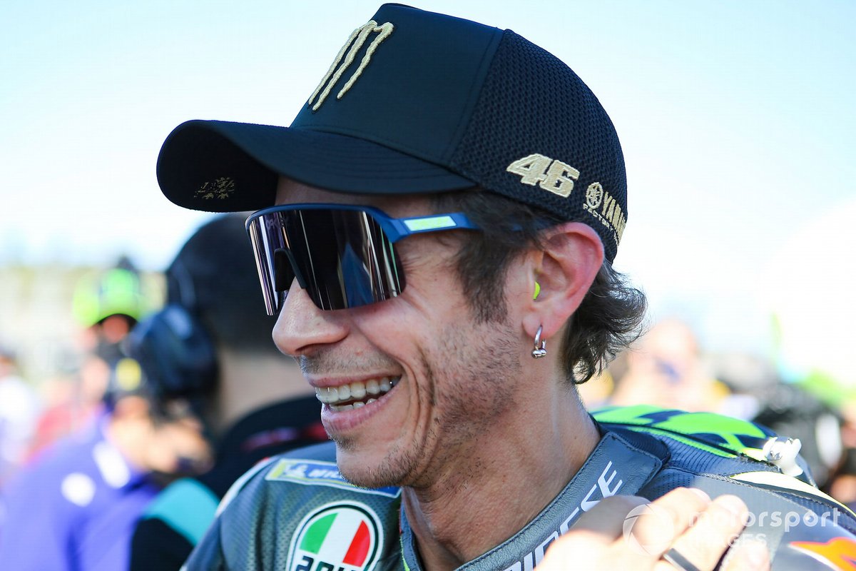 Valentino Rossi sur la grille de départ