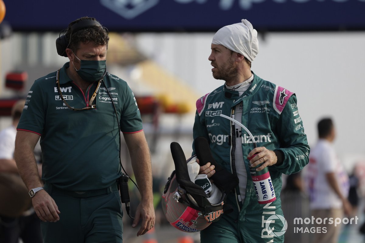 Sebastian Vettel, Aston Martin in pit lane