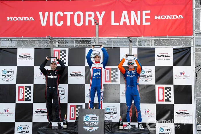 Podio: Will Power, Team Penske Chevrolet, Alex Palou, Chip Ganassi Racing Honda, Scott Dixon, Chip Ganassi Racing Honda, Scott Dixon, Chip Ganassi Racing Honda