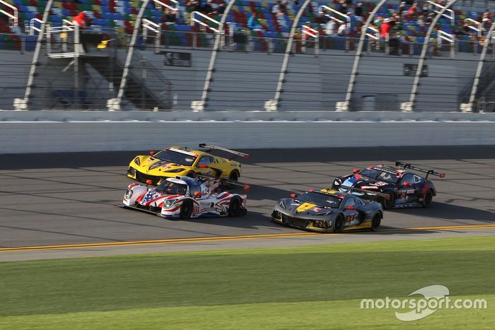 #31 Action Express Racing Cadillac DPi: Chase Elliott, Felipe Nasr, Pipo Derani, Mike Conway, #4 Corvette Racing Corvette C8.R, GTLM: Tommy Milner, Nick Tandy, Alexander Sims, #3 Corvette Racing Corvette C8.R, GTLM: Antonio Garcia, Jordan Taylor, Nicky Catsburg, #24 BMW Team RLL BMW M8 GTE, GTLM: John Edwards, Jesse Krohn, Augusto Farfus, Marco Wittmann