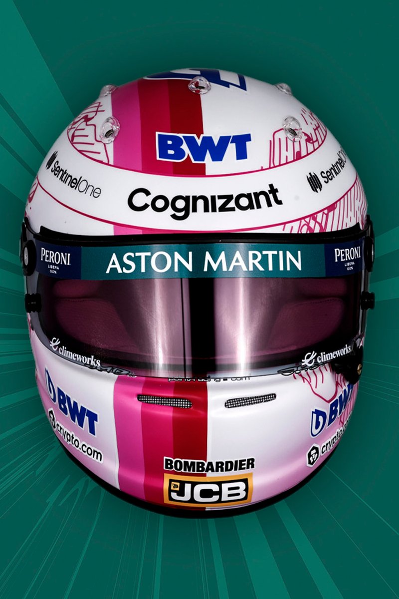 Casco de Sebastian Vettel, Aston Martin