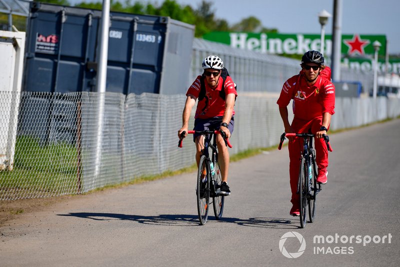 Sebastian Vettel, Ferrari on a bike