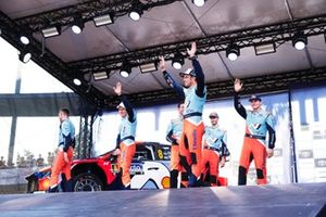 Ott Tänak, Hyundai World Rally Team, Thierry Neuville, Hyundai World Rally Team, Adrien Fourmaux, Hyundai World Rally Team
