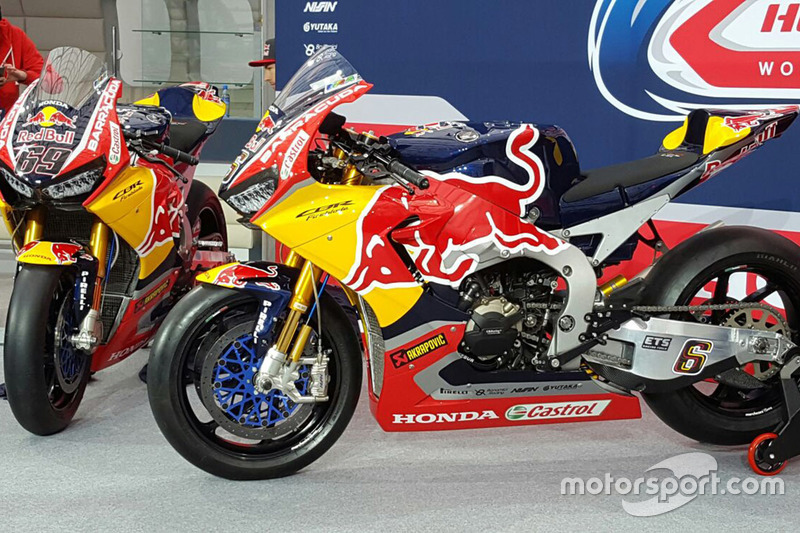 Bikes von Nicky Hayden, Honda World Superbike Team, und Stefan Bradl, Honda World Superbike Team