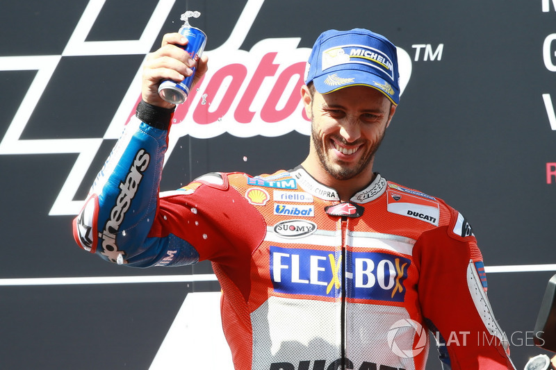 Podium:  Race winner Andrea Dovizioso, Ducati Team