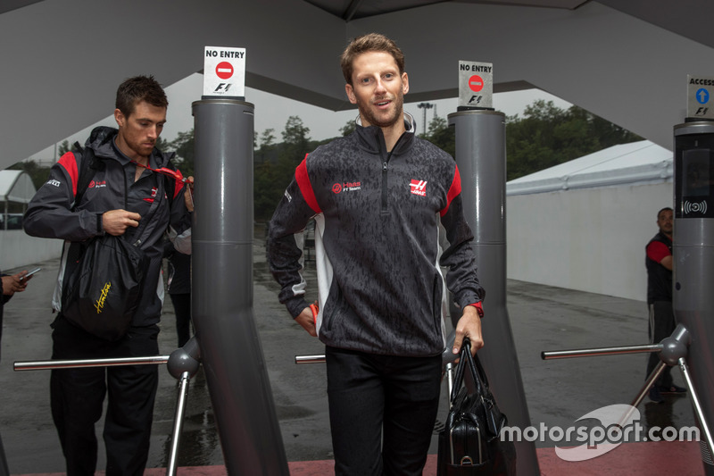 Romain Grosjean, Haas F1 at the Paddock gates