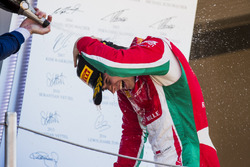 Podium: race winner Charles Leclerc, PREMA Powerteam