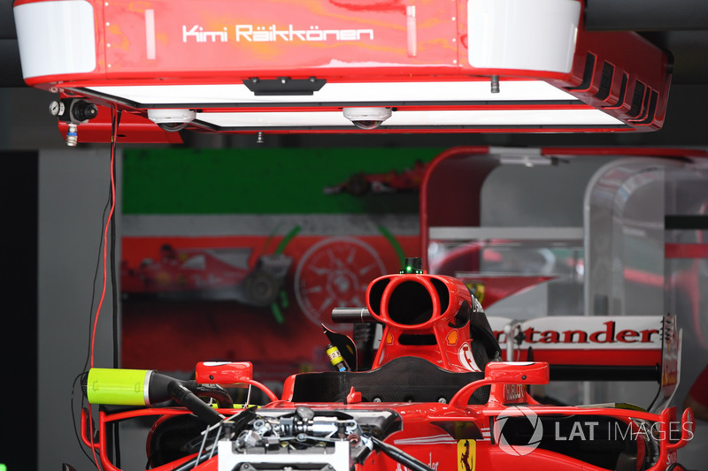 Ferrari SF70H in the garage