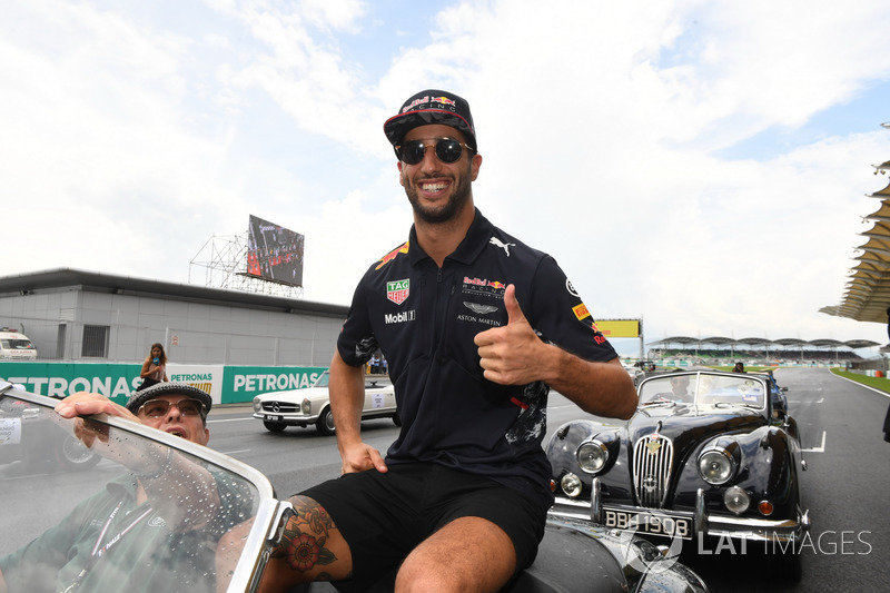 Daniel Ricciardo, Red Bull Racing saat parade pembalap