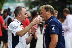 Paddy Lowe, Williams Shareholder and Technical Director and Robert Fearnley, Sahara Force India F1 Team Deputy Team Principal