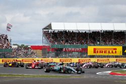 Lewis Hamilton, Mercedes-Benz F1 W08 leads at the start of the race