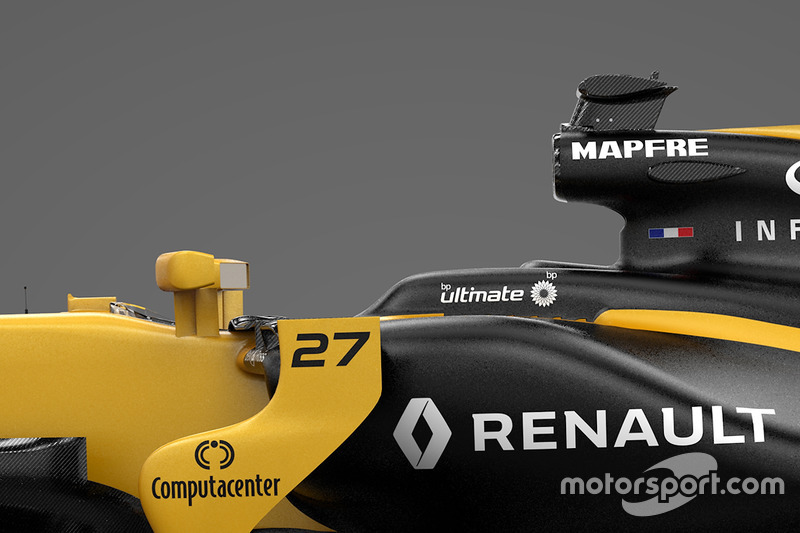 Renault RS17: Cockpit und Airbox