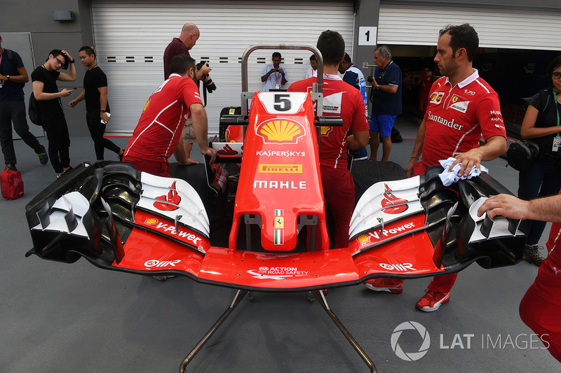 Ferrari SF70H, naso e ala anteriore