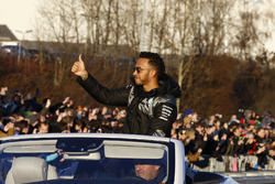Lewis Hamilton celebrates