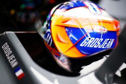 The helmet of Romain Grosjean, Haas F1 Team