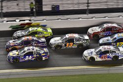 Chase Elliott, Hendrick Motorsports Chevrolet, Denny Hamlin, Joe Gibbs Racing Toyota, Paul Menard, R