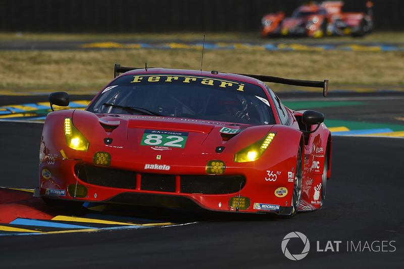 #82 Risi Competizione Ferrari 488 GTE: Toni Vilander, Giancarlo Fisichella, Pierre Kaffer