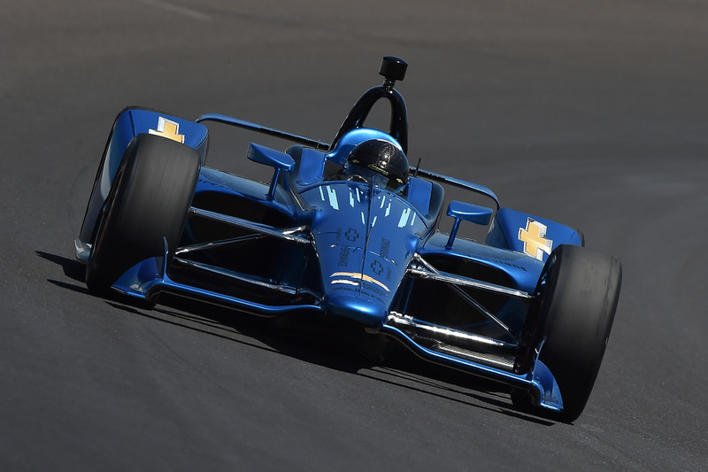 Juan Pablo Montoya testing the 2018 Chevrolet IndyCar