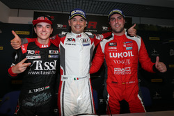 Podium: Race winner Roberto Colciago, M1RA, Honda Civic TCR, second place Attila Tassi, M1RA, Honda