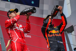 Podyum: 2. Sebastian Vettel, Ferrari, 3. Daniel Ricciardo, Red Bull Racing