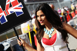 Grid girl for Lewis Hamilton, Mercedes AMG F1