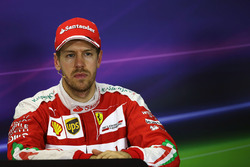 Sebastian Vettel, Ferrari in the press conference