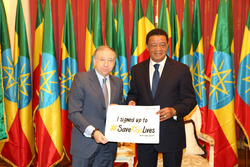 Jean Todt, Presidente de la FIA con Presidente etíope Mulatu Teshome