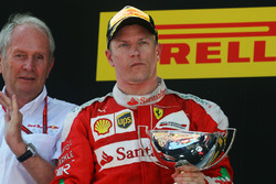 Kimi Raikkonen, Ferrari viert tweede plaats op het podium