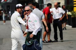 (L to R): Fernando Alonso, McLaren with Jackie Stewart