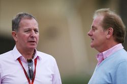 Martin Brundle, Sky Sports Commentator with Jonathan Palmer 