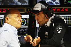 Ron Dennis, McLaren Executive Chairman and Fernando Alonso, McLaren