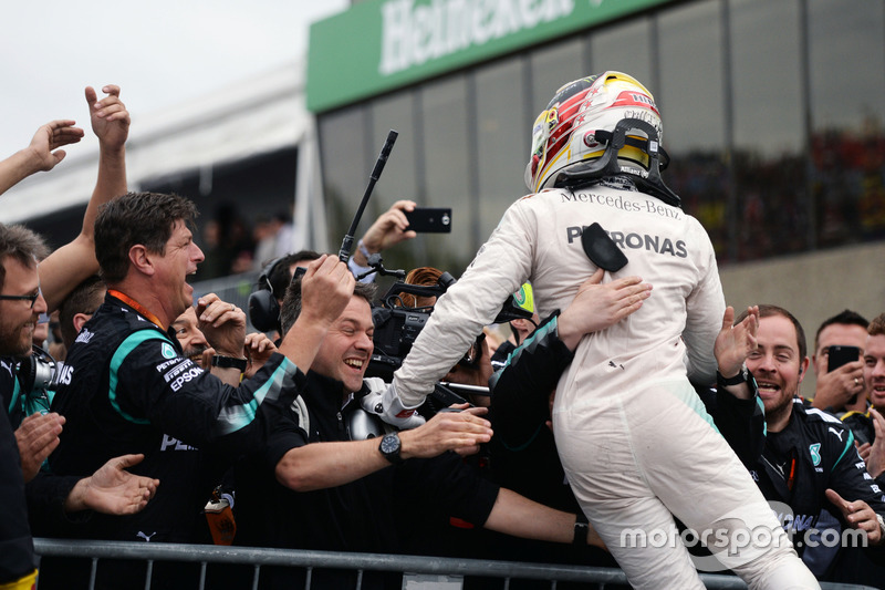 Ganador, Lewis Hamilton, Mercedes AMG F1 celebra