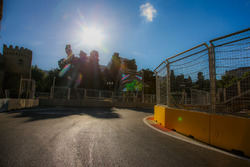 Baku city circuit at turn 10 with the castle
