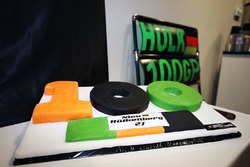 The Sahara Force India F1 Team celebrate 100 Grands Prix with a cake for Nico Hulkenberg, Sahara For