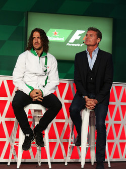 (L to R): Carles Puyol, Former Football Player and David Coulthard, Red Bull Racing and Scuderia Tor