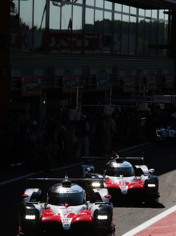 #7 Toyota Gazoo Racing Toyota TS050: Mike Conway, Jose Maria Lopez, Kamui Kobayashi, #8 Toyota Gazoo Racing Toyota TS050: Sébastien Buemi, Kazuki Nakajima, Fernando Alonso