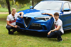 Marcus Ericsson, Sauber and Charles Leclerc, Sauber with Alfa Romeo Stelvio