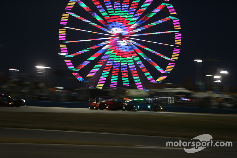 #77 Mazda Team Joest Mazda DPi: Oliver Jarvis, Tristan Nunez, Rene Rast, #15 3GT Racing Lexus RCF GT3: Jack Hawksworth, David Heinemeier Hansson, Scott Pruett, Dominik Farnbacher