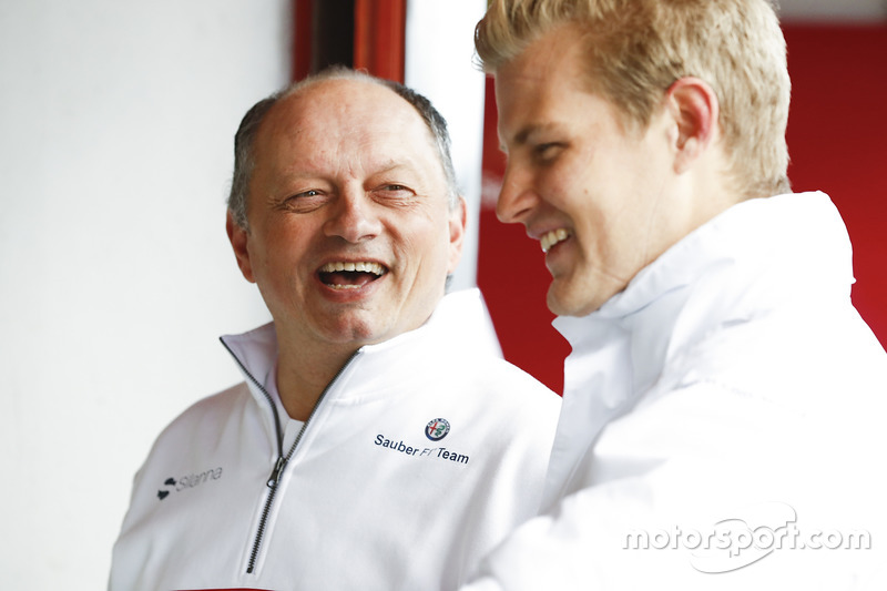 Frederic Vasseur, director de Sauber Team, Marcus Ericsson, Sauber