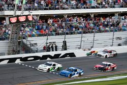 Checkered flag for Tyler Reddick, JR Motorsports Chevrolet Camaro, second Elliott Sadler, JR Motorsports Chevrolet Camaro