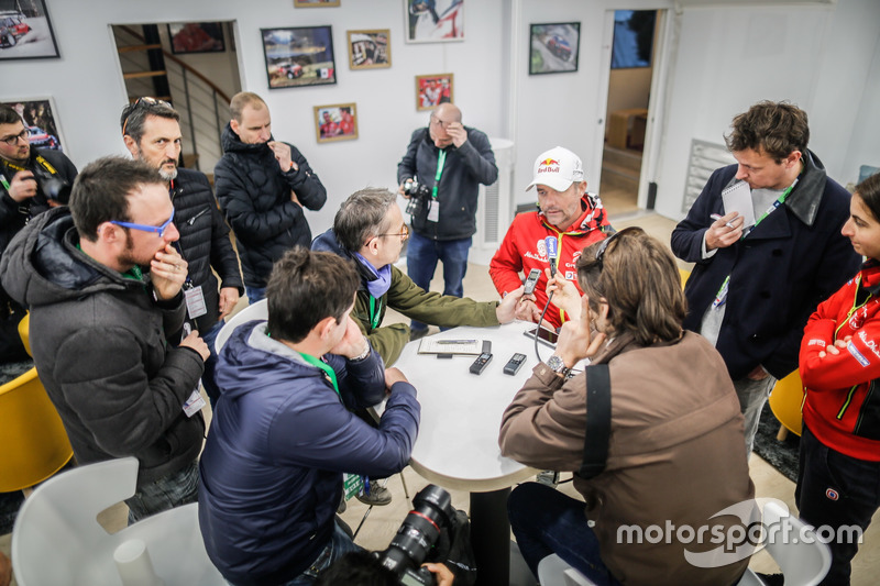 Sébastien Loeb, Citroën World Rally Team wit the media