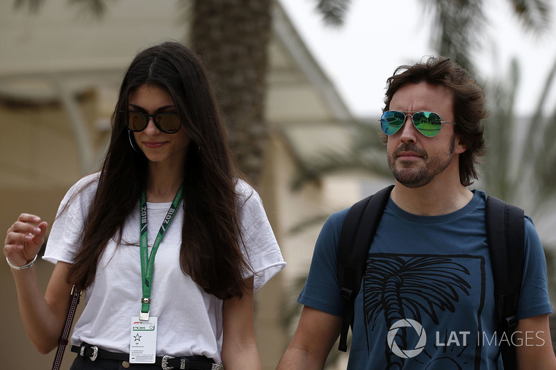 Fernando Alonso, McLaren and girlfriend Linda Morselli